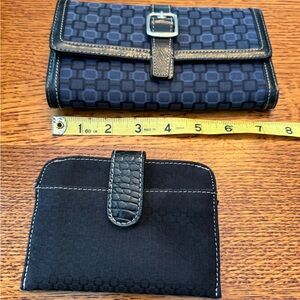 Black and Blue Patterned Wallet Set